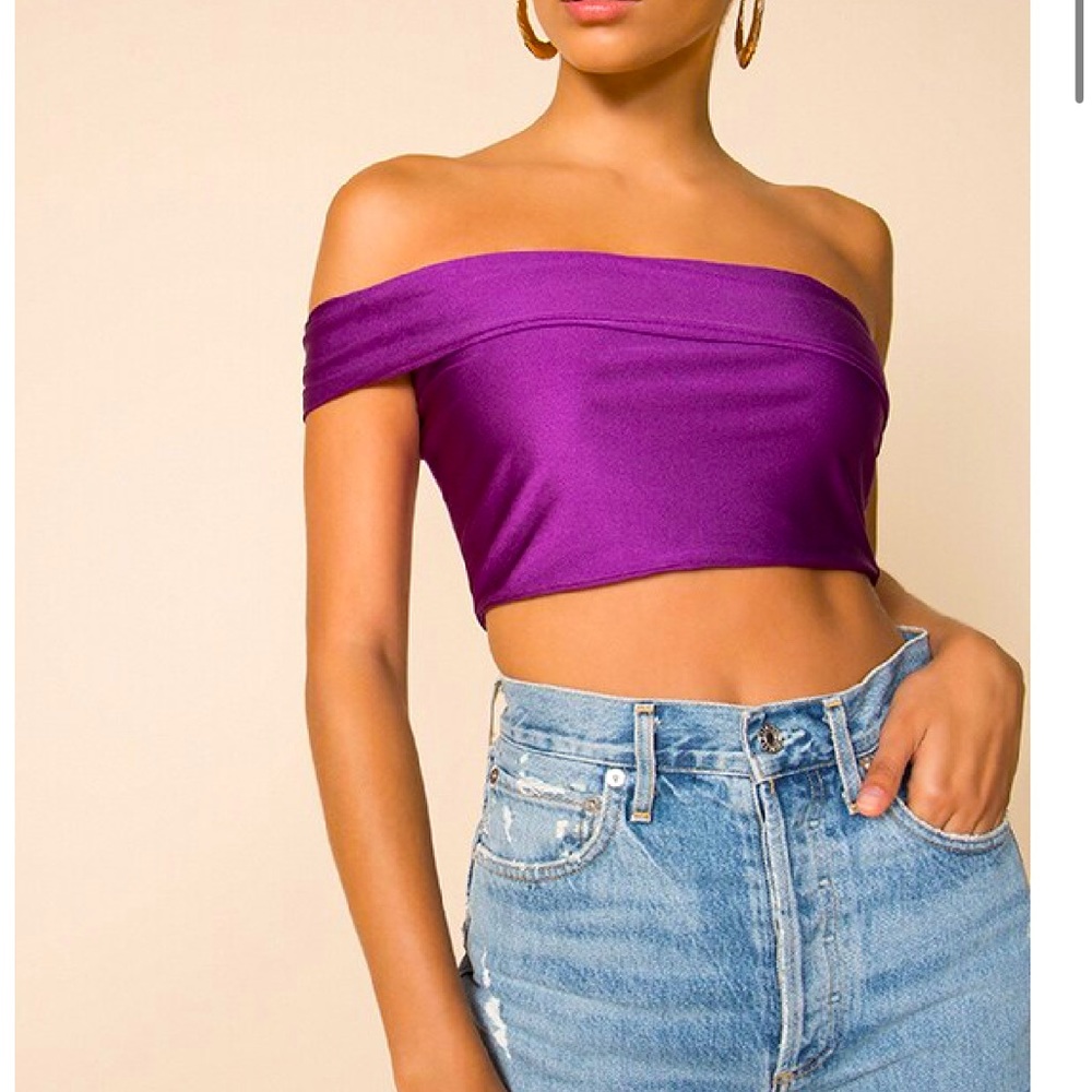 superdown. Revolve. kory one shoulder purple top. size L💜